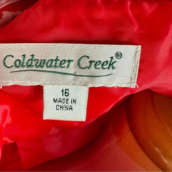 women's bright red jacket coldwater creek size 16 boho western office - Picture 5 of 6